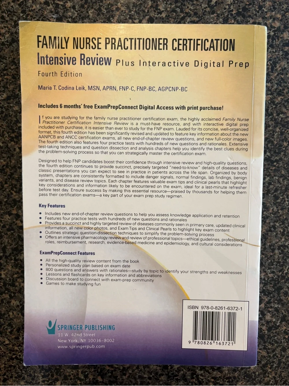 Springer FNP Certification Intensive Review 4th edition by Leik